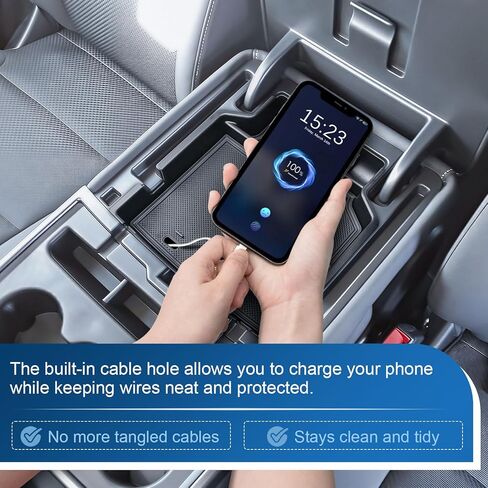 صينية تنظيم وحدة التحكم المركزية EDBETOS متوافقة مع 2014-2018 Chevy Silverado/GMC Sierra 1500 و2015-2019 2500HD/3500HD مقعد مقعد القفز ووحدة التحكم ومسند الذراع وصندوق تخزين إدراج الملحقات الداخلية in Kuwait