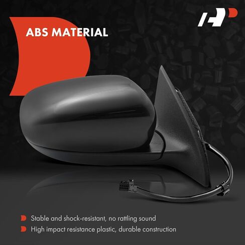 A-Premium Passenger Side Power Door Mirror - Compatible with Jeep Cherokee 2014 2015 2016 2017 2018 - Non-Heated Manual Folding Black Outside Rear View Mirror - Replace# 1UV64TZZAD in Kuwait