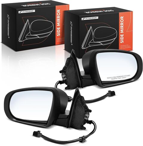 A-Premium Passenger Side Power Door Mirror - Compatible with Jeep Cherokee 2014 2015 2016 2017 2018 - Non-Heated Manual Folding Black Outside Rear View Mirror - Replace# 1UV64TZZAD in Kuwait