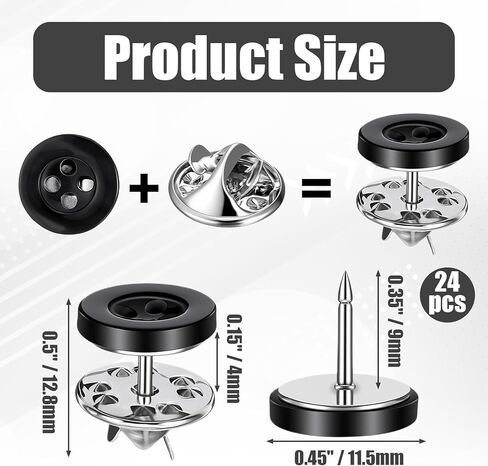 24 PCS No Sew Buttons for Clothes, Pants Button Replacement, Button Pins for Jeans for Clothes Repair and Garment in Saudi Arabia