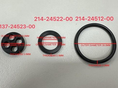 طقم ختم حشية إصلاح إعادة بناء بيتكوك متوافق مع Yamaha TY250، DT125، DT175، RS100، TY175 - المرجع 137-24523-00/214-24512-00/214-24522-00 in Kuwait