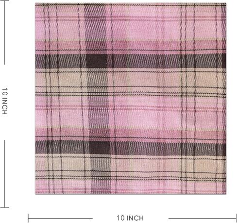 Phantomon 40 Pcs 10-Inch Precut Fabric Squares Layer Cake, 100% Cotton Quilting Fabric Bundles for Sewing, Patchwork & DIY Crafts 10" x 10" Vintage Style (Assorted Plaid) in Kuwait
