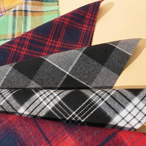 Phantomon 40 Pcs 10-Inch Precut Fabric Squares Layer Cake, 100% Cotton Quilting Fabric Bundles for Sewing, Patchwork & DIY Crafts 10" x 10" Vintage Style (Assorted Plaid) in Kuwait