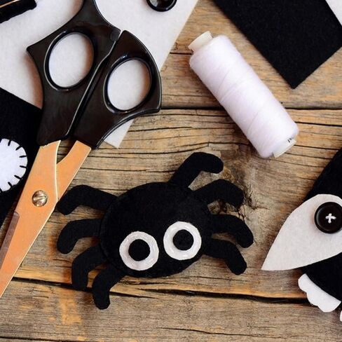 Black Felt Fabric, 2 PCS 12" X 12" Felt Fabric Sheets for Crafts 1mm Thick Squares Craft Felts Fabric-Sheets Non-Woven Felts Paper Pads for Patchwork DIY Sewing Art Crafts, in Kuwait