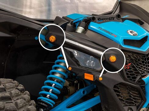 SuperATV Turn Signal Kit for Can-Am Maverick X3 (2017+) - Steering Column and Attached Horn in Saudi Arabia