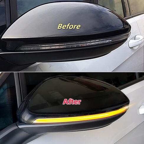 ضوء إشارة الانعطاف الجانبي LED المتسلسل متوافق مع VW Golf 7 R GTD GTI MK7.5 Jetta MK7 GLI TSI Alltrack Golf7 S SE Autobahn Blinker Lamp Indicator Rearview Flasher Marker Signal in Kuwait