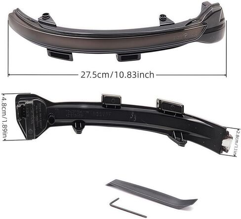 ضوء إشارة الانعطاف الجانبي LED المتسلسل متوافق مع VW Golf 7 R GTD GTI MK7.5 Jetta MK7 GLI TSI Alltrack Golf7 S SE Autobahn Blinker Lamp Indicator Rearview Flasher Marker Signal in Kuwait