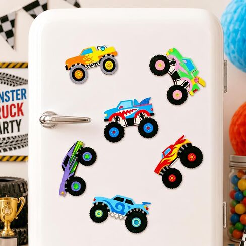 هدايا حفلات Monster Truck للأطفال - 12 عبوة من مجموعات أدوات الرسم اليدوية لشاحنة Monster Truck المعبأة مسبقًا، وحشو حقائب هدايا عيد الميلاد، ومستلزمات حفلات الشاحنات، والهدايا والجوائز للأولاد والبنات من سن 4 إلى 8 سنوات in Kuwait