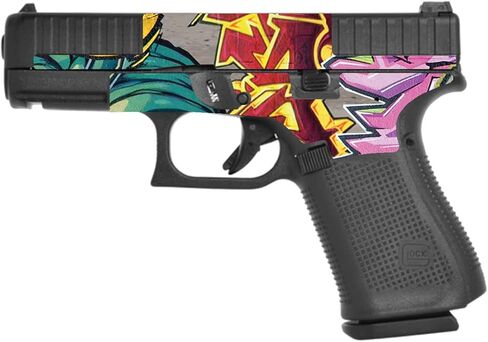 جلد MightySkins متوافق مع برميل Glock 44 Compact 22LR 4.03 بوصة - أنماط جرافيتي البرية | غطاء ملتف من الفينيل واقٍ ومتين وفريد ​​من نوعه | سهل التطبيق | صنع في الولايات المتحدة الأمريكية in Kuwait