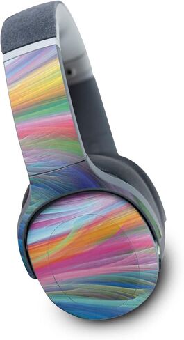 MightySkins Skin Compatible with Skullcandy Crusher Evo Wireless - Rainbow Waves | Protective, Durable, and Unique Vinyl Decal wrap Cover | Easy to Apply | Made in The USA in Kuwait