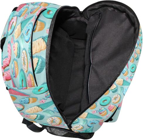 Blueangle Cupcakes Donuts Pattern Print Computer Backpack - Lightweight School Bag for Boys Girls Tenns in Saudi Arabia