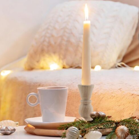 حاملي شمعة الخشب DNYTA مجموعة من حاملي شموع الخشب غير المكتملة حاملي شمعة خشبية لحرف DIY ، الديكور الجدول (8 بوصات) in Kuwait