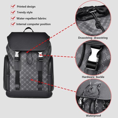 Travel Laptop Backpack, Work Bag Laptop Bag Water Resistant Rucksack Gift for Men and Women Fits 15.6 Inch (Black Egg Pattern) in Saudi Arabia