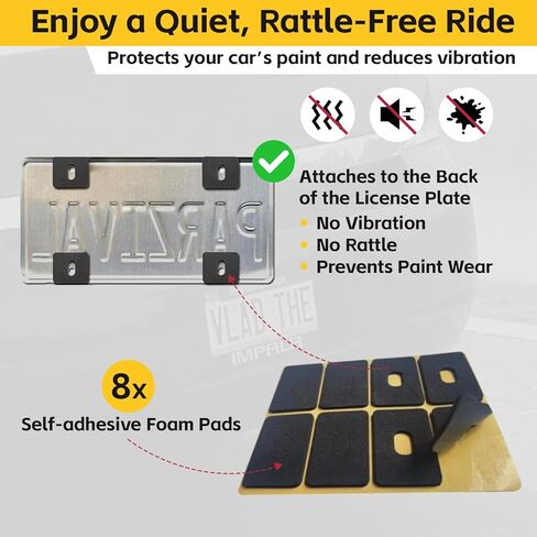 8 Sets Anti-Theft License Plate Screws – 304 Stainless Steel Rustproof Bolts with Black Caps & M6 (1/4") Installation Tool – Front & Rear Mounting Hardware Kit for Cars, Trucks, SUVs, Motorcycles in Kuwait