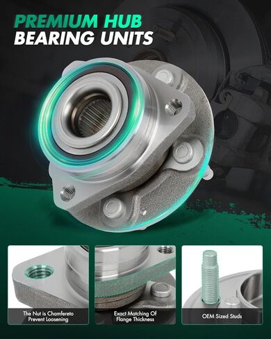 SCITOO Wheel Bearing and Hub Replaces 513398 Front or Rear fit for Chevrolet for Malibu 2016-2021, for Buick Regal TourX 2018-2020, for LaCrosse 2017-2019 Hub Bearing Assembly 5 Lugs W/ABS [2pc] in Kuwait