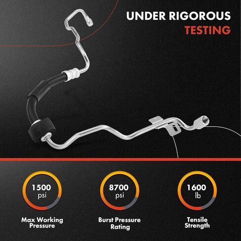A-Premium Power Steering Pressure Hose Line Assembly Compatible with BMW E60 Series 530i 2006-2007, E60 Series 528i 2008-2010, E60 Series 525i 2006-2007, 3.0L, Pump To Rack in Kuwait