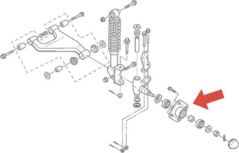 مجموعة محور العجلة الأمامية لعربة الجولف لمحرك Yamaha G2/G8/G9/G14/G16/G19/G22/G29، استبدال OEM #JG5-WF511-10-00، JG5-WF511-00 in Kuwait