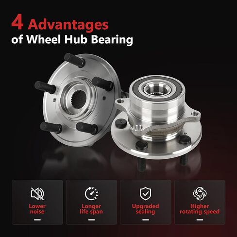 HYR 513267 Front Wheel Bearing Hub Assembly Fits Acura 2010-2013 ZDX, 2007-2013 MDX, Honda 2009-2015 Pilot, 5 Lugs w/ABS in Saudi Arabia