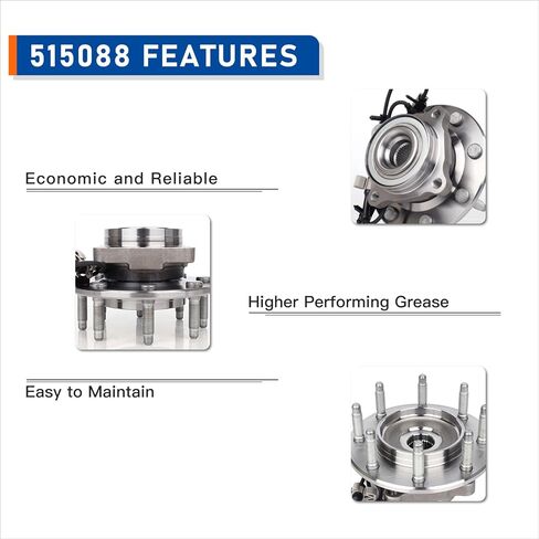 PAROD 515088 محمل العجلات الأمامية 4WD ومجموعة المحور مناسب لـ 2001-2006 Chevy Silverado 3500/GMC Sierra 3500، 2007 Silverado 3500 Classic/Sierra 3500 Classic in Kuwait