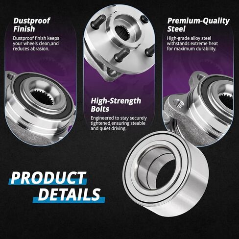 Front Wheel Bearing Replacement for Toyota Corolla 2003 2004 2005 2006 2007 2008 2009 2010 2011 2012 2013 2014 2015 2016 2017 2018 2019, for Toyota Celica Matrix Prius, Pontiac Vibe 510070 in Saudi Arabia