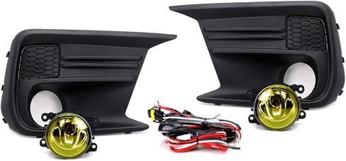 iJDMTOY Complete Set Yellow Lens Fog Light Kit with Foglamp Bezel Covers, Wiring Harness On-Off Switch Compatible with 2018-2020 Subaru WRX or STI in Kuwait