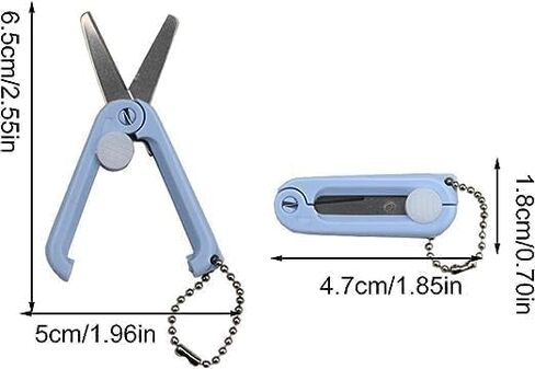 2Pcs Folding Scissors, Pink Safe Portable Travel Foldable Telescopic Cutter Pocket Mini Scissor with Keychain for Cutting, Scrapbooking, Crafting, in Saudi Arabia