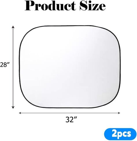 OKWL 2PC Car Windshield Sun Shade, Foldable Front Window Sunshade for Car SUV Truck in Saudi Arabia
