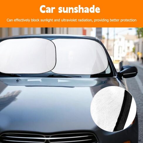 OKWL 2PC Car Windshield Sun Shade, Foldable Front Window Sunshade for Car SUV Truck in Saudi Arabia