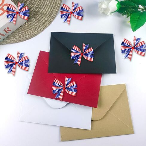 12Pcs Red White and Blue Patriotic Bows 4th of July Wreath Decorations 4 Inch Patriotic Ribbon Bow American Flag Star Ribbon Bows for Independence Day Party Gift Wrapping Door Wall Decoration in Saudi Arabia