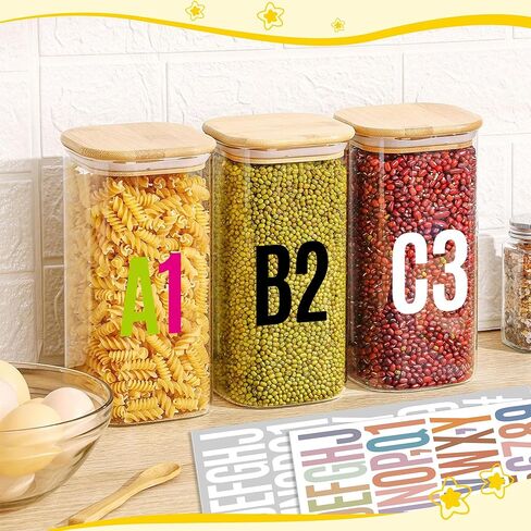 1000 Pcs Letter Stickers, 20 Sheets Alphabet Stickers 2 Inch Large Vinyl Waterproof Self Adhesive Sticker Number Letters for Mailbox Water Bottles Scrapbooking Sign DIY Crafts Decor (Multicolor) in Saudi Arabia