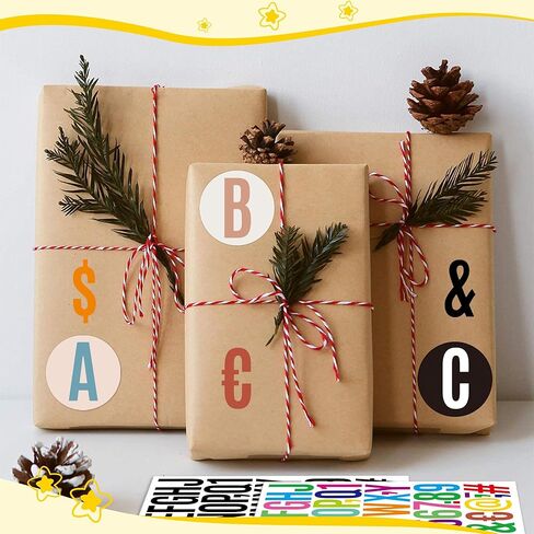 1000 Pcs Letter Stickers, 20 Sheets Alphabet Stickers 2 Inch Large Vinyl Waterproof Self Adhesive Sticker Number Letters for Mailbox Water Bottles Scrapbooking Sign DIY Crafts Decor (Multicolor) in Saudi Arabia