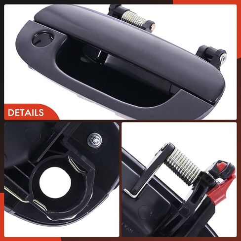 A-Premium Front Right Passenger Side Exterior Door Handle Compatible with Dodge Ram 1500 1994-2001, Ram 2500 Ram 3500 1994-2002, Smooth Black, Replace# 55275022PTM in Kuwait