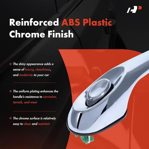 A-Premium Rear Right Passenger Side Exterior Door Handle Compatible with Chrysler PT Cruiser 2001-2010, Chrome, Replace# 4724914AD, 4724914AE in Kuwait