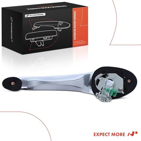 A-Premium Rear Right Passenger Side Exterior Door Handle Compatible with Chrysler PT Cruiser 2001-2010, Chrome, Replace# 4724914AD, 4724914AE in Kuwait