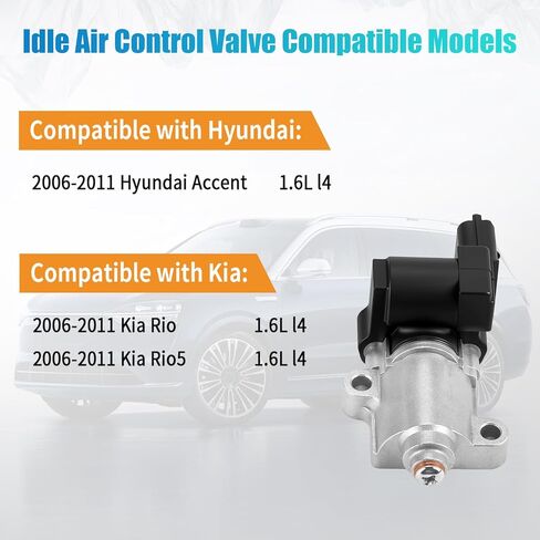 NPAUTO Idle Air Control Valve 1.6L L4 Compatible with 2006 2007 2008 2009 2010 2011 Hyundai Accent Kia Rio Rio5, AC587 in Kuwait