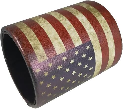 DreamsEden Decorative Pen Pencil Holder Cup (Pack of 4) - Vintage American Flag Round Desk Organizer Patriotic for Home Office Bedroom Decoration in Kuwait