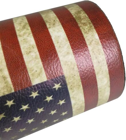 DreamsEden Decorative Pen Pencil Holder Cup (Pack of 4) - Vintage American Flag Round Desk Organizer Patriotic for Home Office Bedroom Decoration in Kuwait