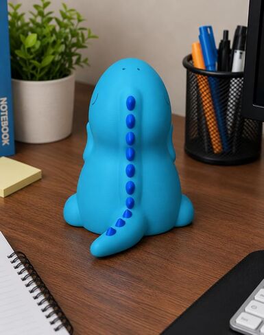 Cute Dinosaur Desktop Pen and Pencil Holder, Novelty T-Rex Desk Organizer (Light Blue) in Kuwait