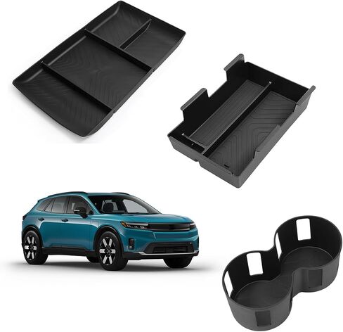 SMABEE 3PCS Center Console Organizer for Honda Prologue EV/Acura ZDX 2026 2025 2024 Accessories, Cup Holder Insert + Armrest Storage Box + Lower Center Console Storage Tray (Black) in Kuwait