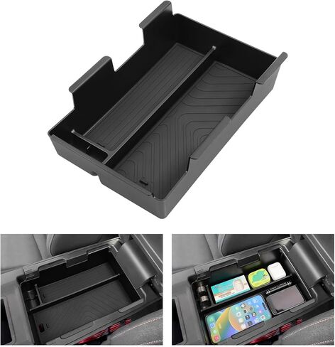 SMABEE 3PCS Center Console Organizer for Honda Prologue EV/Acura ZDX 2026 2025 2024 Accessories, Cup Holder Insert + Armrest Storage Box + Lower Center Console Storage Tray (Black) in Kuwait