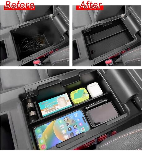 SMABEE 3PCS Center Console Organizer for Honda Prologue EV/Acura ZDX 2026 2025 2024 Accessories, Cup Holder Insert + Armrest Storage Box + Lower Center Console Storage Tray (Black) in Kuwait