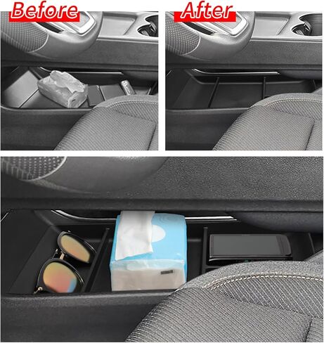 SMABEE 3PCS Center Console Organizer for Honda Prologue EV/Acura ZDX 2026 2025 2024 Accessories, Cup Holder Insert + Armrest Storage Box + Lower Center Console Storage Tray (Black) in Kuwait