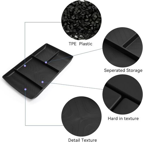 SMABEE 3PCS Center Console Organizer for Honda Prologue EV/Acura ZDX 2026 2025 2024 Accessories, Cup Holder Insert + Armrest Storage Box + Lower Center Console Storage Tray (Black) in Kuwait
