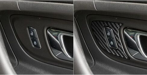 Real Carbon Fiber Compatible with Ford Taurus SEL/Limited/SE/SHO 2013-2019 2014 2015 2016 2017 2018 Accessories Car Door Lock Decoration Trim Cover Interior Trim Sticker Decal Black 2PCS in Saudi Arabia
