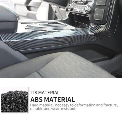 Keptrim for F150 Center Console Gear Shift Cup Holder Trim for 2021 2022 2023 2024 2025 2026 Ford F-150, ABS Carbon Fiber, 2pcs in Saudi Arabia