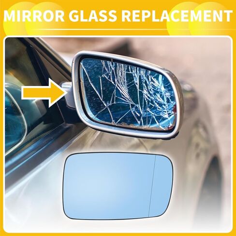 ل BMW 323Ci 325Ci 328Ci 330Ci 745i 745Li 750i 750Li 760i 760Li مرآة الزجاج ساخنة مع لوحة دعم الركاب الجانب الأيمن مرآة الرؤية الخلفية الزجاج in Kuwait