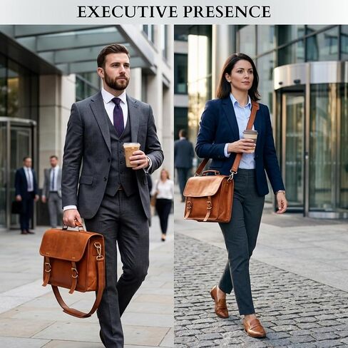 TWARA Vintage Leather Messenger Bag for Men and Women,Laptop Briefcase Bag For College, Office,Work,Travel,Handmade Crossbody Satchel Bags with Adjustable Shoulder Strap in Saudi Arabia