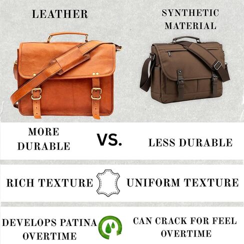 TWARA Vintage Leather Messenger Bag for Men and Women,Laptop Briefcase Bag For College, Office,Work,Travel,Handmade Crossbody Satchel Bags with Adjustable Shoulder Strap in Saudi Arabia