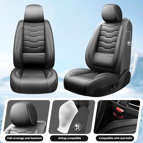 Fit Bronco 4-Door Car Seat Covers for Ford Bronco 2021-2025 2026 -Premium Leather, Waterproof，Breathable，All-Weather Seat Cushion Protecto & Airbag Compatible, Full Set Orange & Black in Saudi Arabia