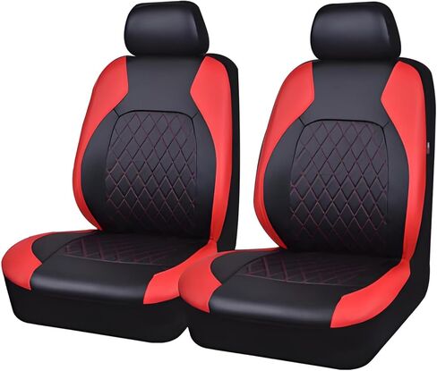 Deluxe Pu Luxury Vinyl Faux Leather Car Seat Covers for Ram ProMaster City 2015-2025, Full Set of 4 Pcs, Waterproof Breathable Airbag Compatible,Black in Saudi Arabia